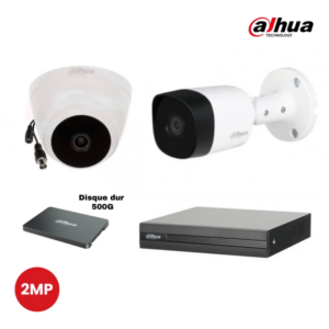 Kit 2 Caméras de surveillance 2Mp Dahua